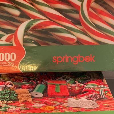 Lot 444: New Springbok Christmas Puzzles (Great Gifts!)