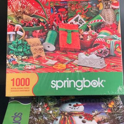 Lot 444: New Springbok Christmas Puzzles (Great Gifts!)