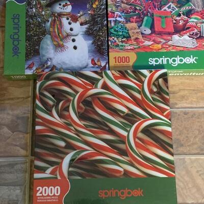 Lot 444: New Springbok Christmas Puzzles (Great Gifts!)