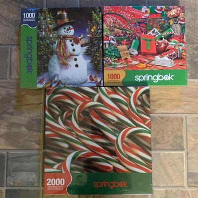 Lot 444: New Springbok Christmas Puzzles (Great Gifts!)