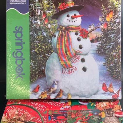 Lot 444: New Springbok Christmas Puzzles (Great Gifts!)