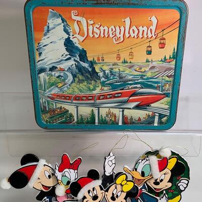 Lot 497: Vintage Disney Lunchbox & Ornaments