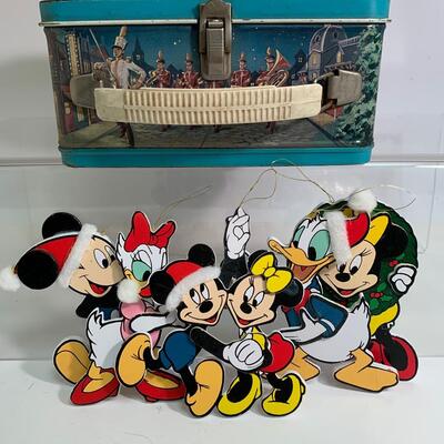 Lot 497: Vintage Disney Lunchbox & Ornaments