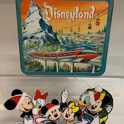 Lot 497: Vintage Disney Lunchbox & Ornaments