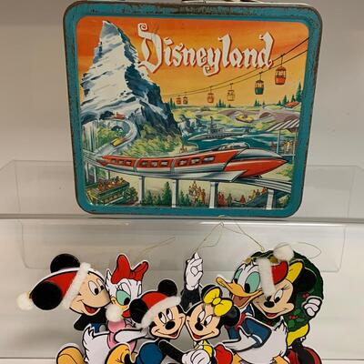 Lot 497: Vintage Disney Lunchbox & Ornaments