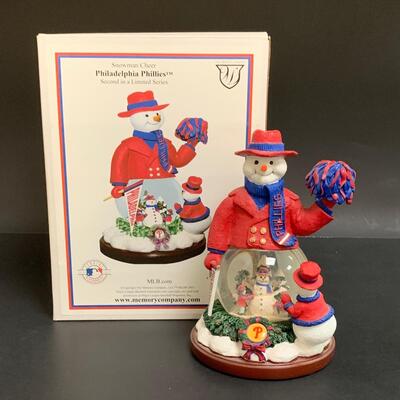 Lot 499: Sports Team Steins, Phillies Snowglobe  & Ornaments