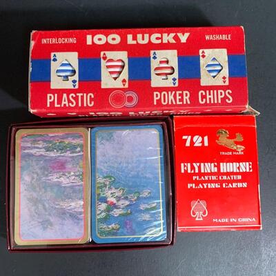 Lot 500: Vintage Card Games, Poker Chips, Parker Brother Game  & More
