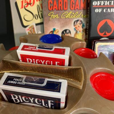 Lot 500: Vintage Card Games, Poker Chips, Parker Brother Game  & More