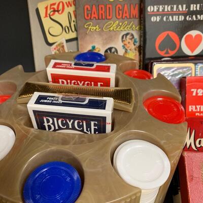 Lot 500: Vintage Card Games, Poker Chips, Parker Brother Game  & More