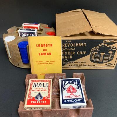 Lot 500: Vintage Card Games, Poker Chips, Parker Brother Game  & More