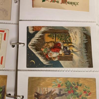 Lot  191: (NEW INFO) Large Collection of Vintage/Antique Christmas Postcards