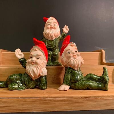 Lot 195: Vintage  Gnome Elf Figurines