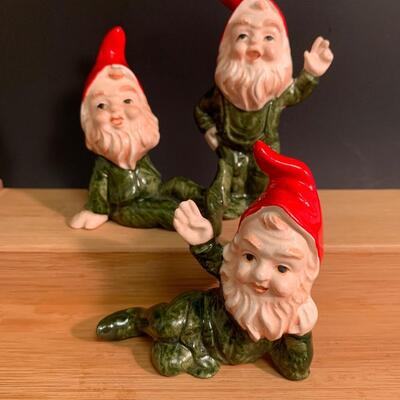 Lot 195: Vintage  Gnome Elf Figurines