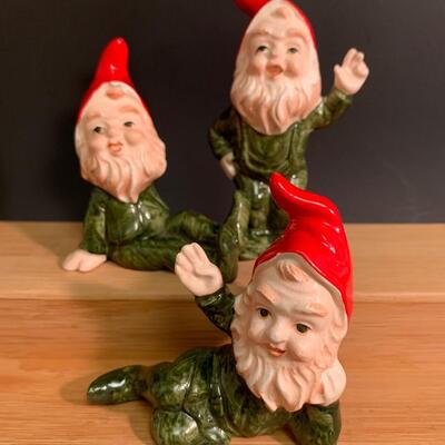 Lot 195: Vintage  Gnome Elf Figurines