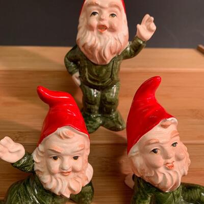 Lot 195: Vintage  Gnome Elf Figurines