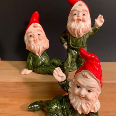 Lot 195: Vintage  Gnome Elf Figurines