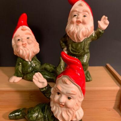 Lot 195: Vintage  Gnome Elf Figurines