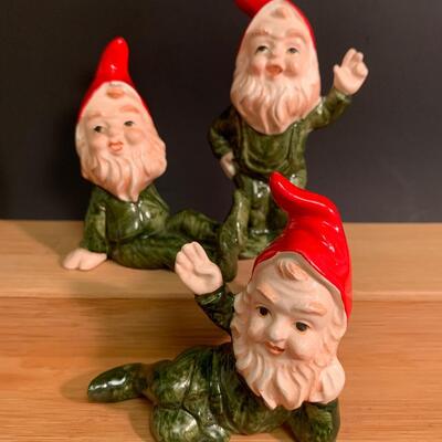 Lot 195: Vintage  Gnome Elf Figurines