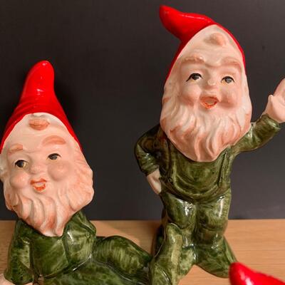 Lot 195: Vintage  Gnome Elf Figurines