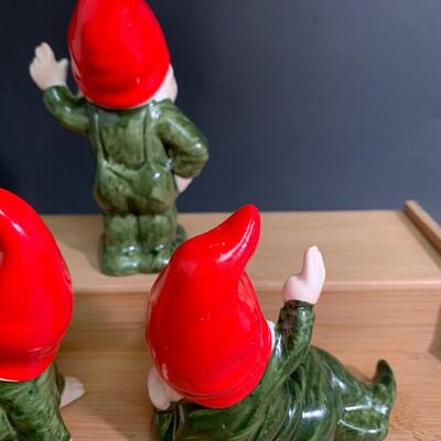 Lot 195: Vintage  Gnome Elf Figurines