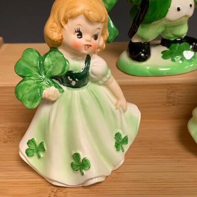 Lot 197: Vintage Lefton, Irish Figurines, and Trinket Box