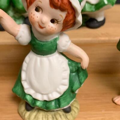 Lot 198: Vintage Irish Dancers, Leprechaun & Lefton Elves,