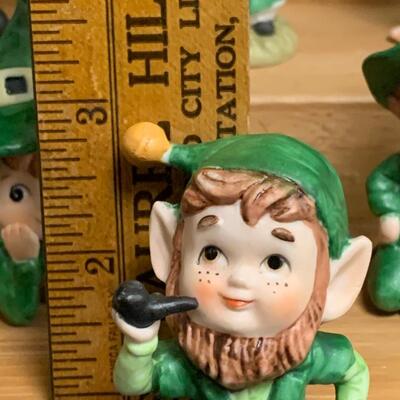 Lot 198: Vintage Irish Dancers, Leprechaun & Lefton Elves,
