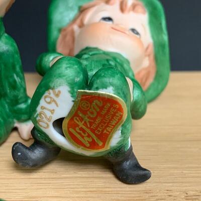 Lot 198: Vintage Irish Dancers, Leprechaun & Lefton Elves,