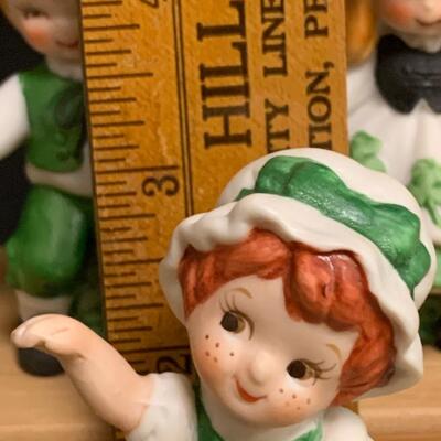 Lot 198: Vintage Irish Dancers, Leprechaun & Lefton Elves,