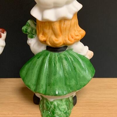 Lot 198: Vintage Irish Dancers, Leprechaun & Lefton Elves,