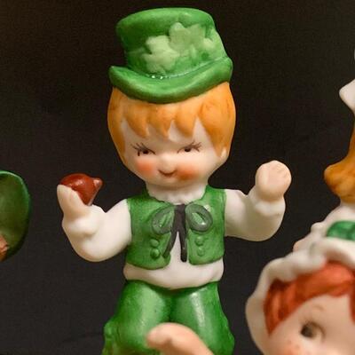 Lot 198: Vintage Irish Dancers, Leprechaun & Lefton Elves,