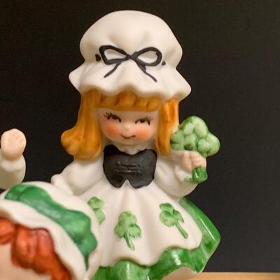 Lot 198: Vintage Irish Dancers, Leprechaun & Lefton Elves,