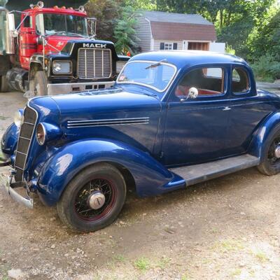 Antique 1935 PLYMOUTH PJ COUPE BLUE 2 DOOR 51k Miles Restored