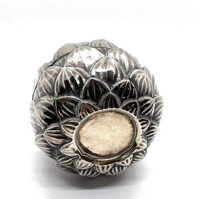 LOT 18 - Sterling Silver Tiffany Artichoke Trinket Box - Italy - Bouverie Estate