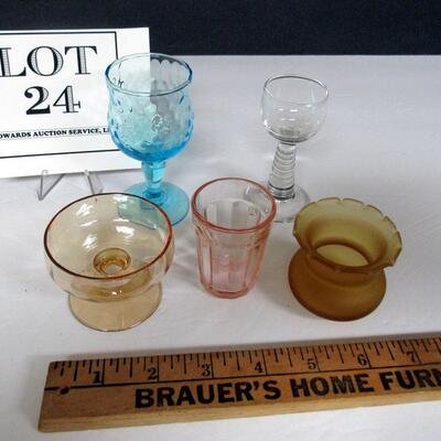 Lot of Vintage Small Glass, Wine, Cordial, Shot, Salt and Toothpick