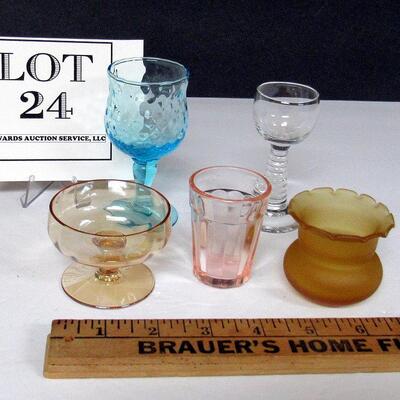 Lot of Vintage Small Glass, Wine, Cordial, Shot, Salt and Toothpick