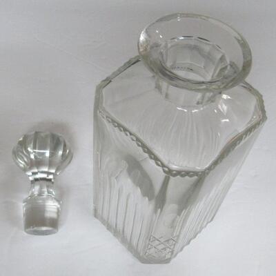 Old Heavy Glass Decanter