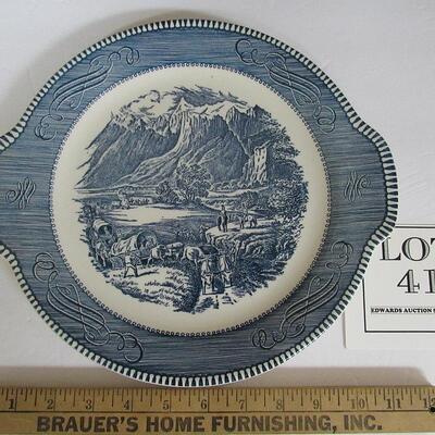Vintage Two Handled Tray, Currier and Ives