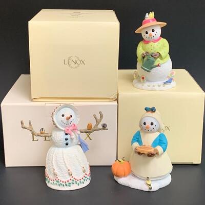 Lot 355: Lenox  Sweet as Pie,  May Flower and  Little Miss Snowflake Sculputures