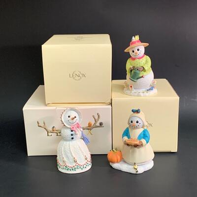 Lot 355: Lenox  Sweet as Pie,  May Flower and  Little Miss Snowflake Sculputures