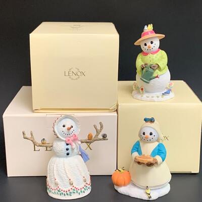 Lot 355: Lenox  Sweet as Pie,  May Flower and  Little Miss Snowflake Sculputures