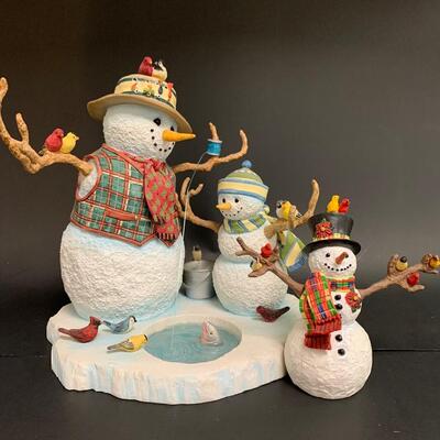 Lot 362: Lenox Fishing with Grandpa &  Snowman Ornament w/Boxes