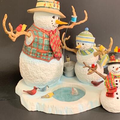 Lot 362: Lenox Fishing with Grandpa &  Snowman Ornament w/Boxes
