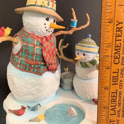 Lot 362: Lenox Fishing with Grandpa &  Snowman Ornament w/Boxes