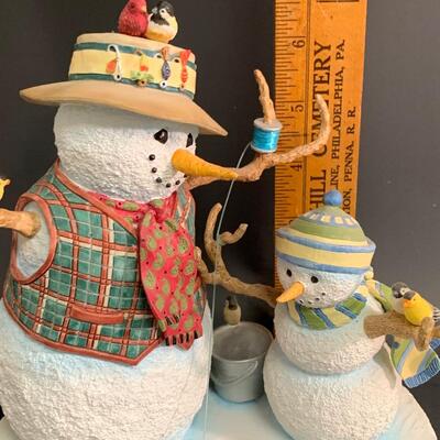 Lot 362: Lenox Fishing with Grandpa &  Snowman Ornament w/Boxes