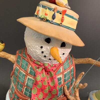 Lot 362: Lenox Fishing with Grandpa &  Snowman Ornament w/Boxes