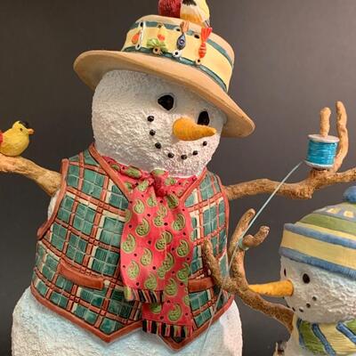 Lot 362: Lenox Fishing with Grandpa &  Snowman Ornament w/Boxes