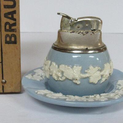 Old Wedgwood Queens Ware Ashtray and Cigarette Lighter