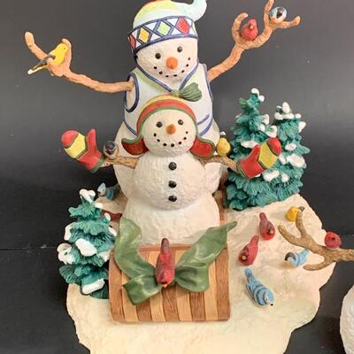 Lot 363 Lenox Best Kind of Day and Winter Fun Sculptures w/Boxes