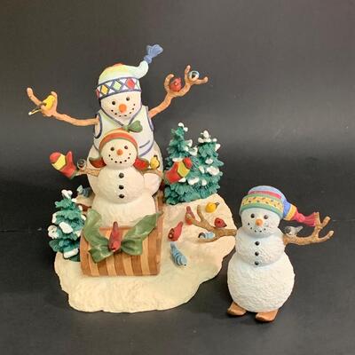 Lot 363 Lenox Best Kind of Day and Winter Fun Sculptures w/Boxes